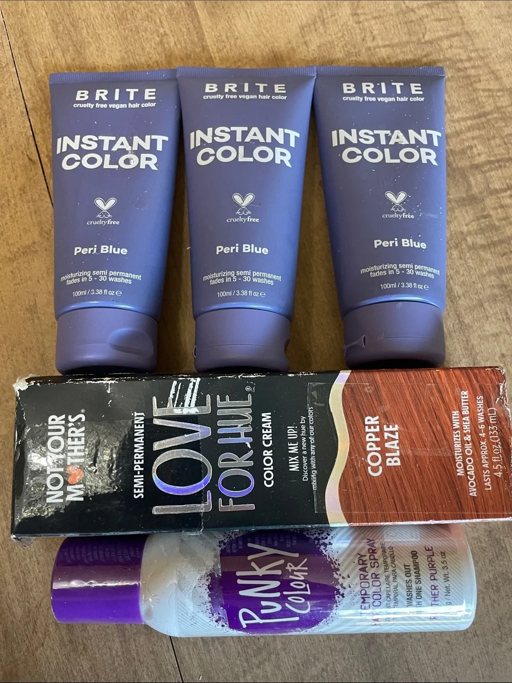 Lot of 5 Semi Permanent Hair Dye. Various Brands. New Unopened Items.